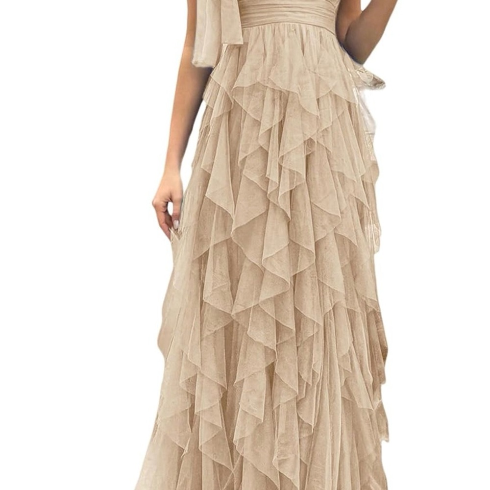 Elegant Beige Evening Gown